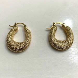 18k Gold Plated Sand Hoops